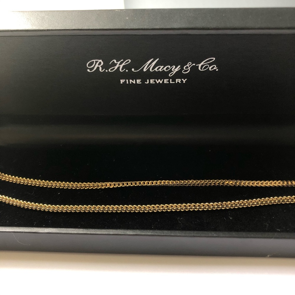 14K Solid Gold 18” Foxtail Chain